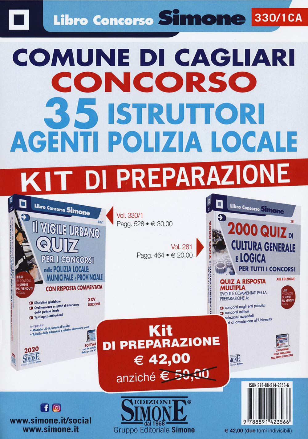 Comune di Cagliari. Concorso 35 istruttori agenti polizia locale. Kit di preparazione (Il libro concorso) Social Sciences