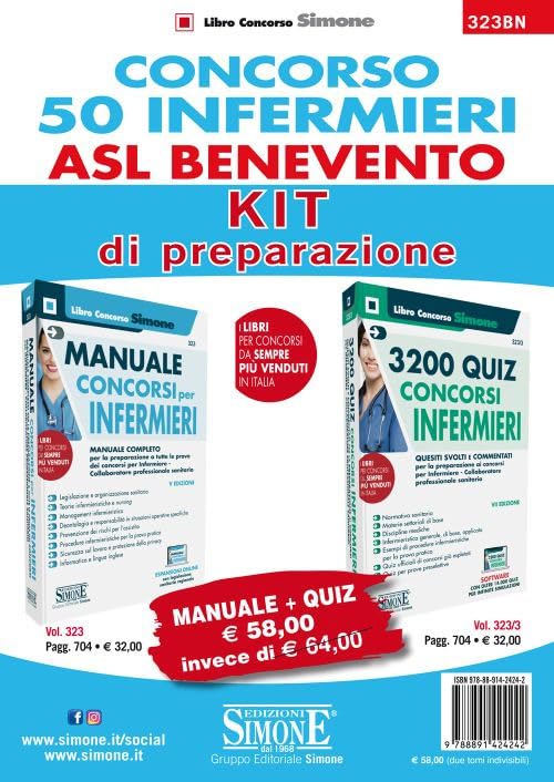 Concorso 50 Infermieri Asl Benevento. Kit Di Preparazione. Con Espansione Online. Con Software Di Simulazione Medicine