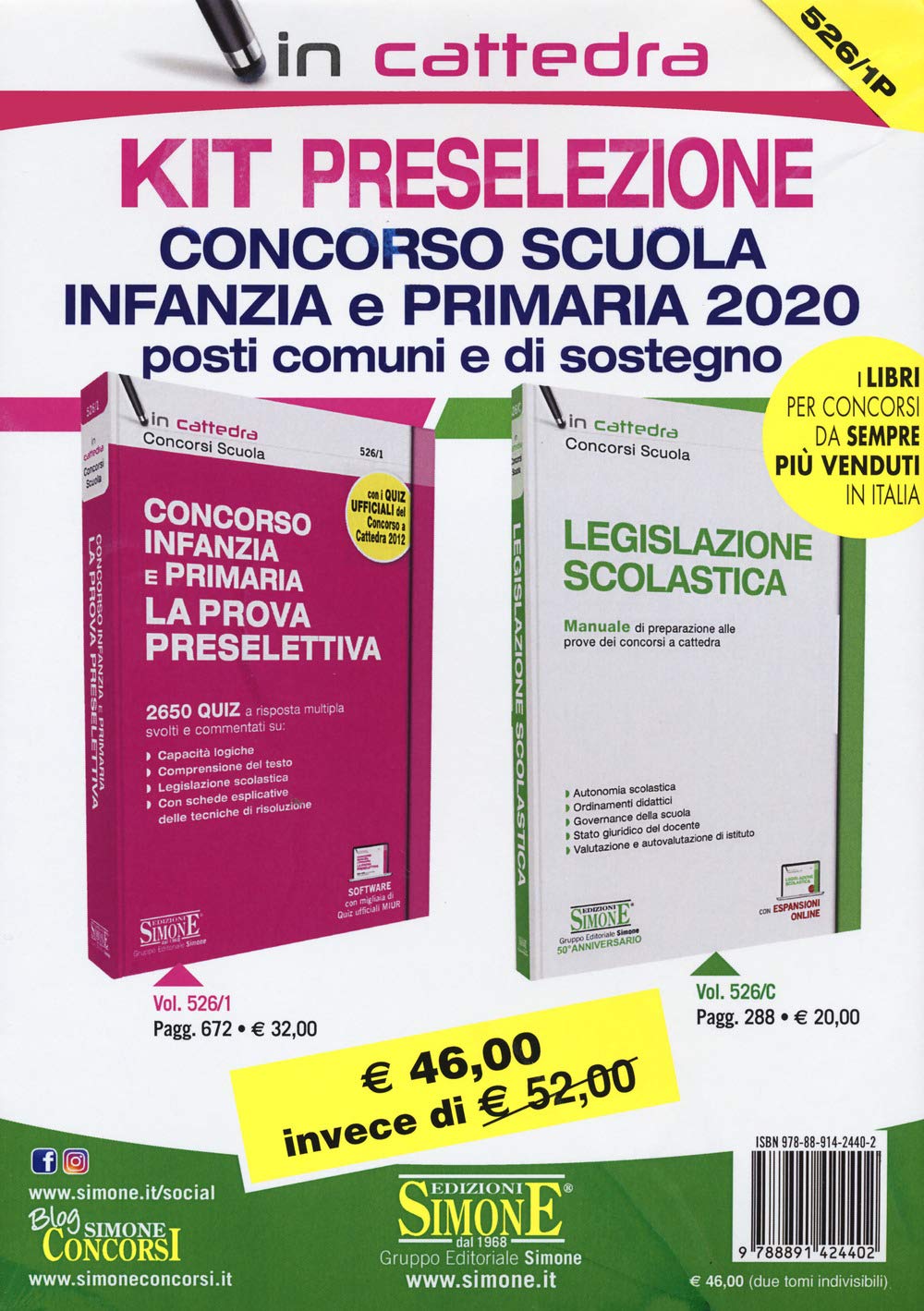 Kit Preselezione Concorso Scuola Infanzia E Primari 2020. Posti Comuni E Di Sostegno. Con Software Di Simulazione Education & Training