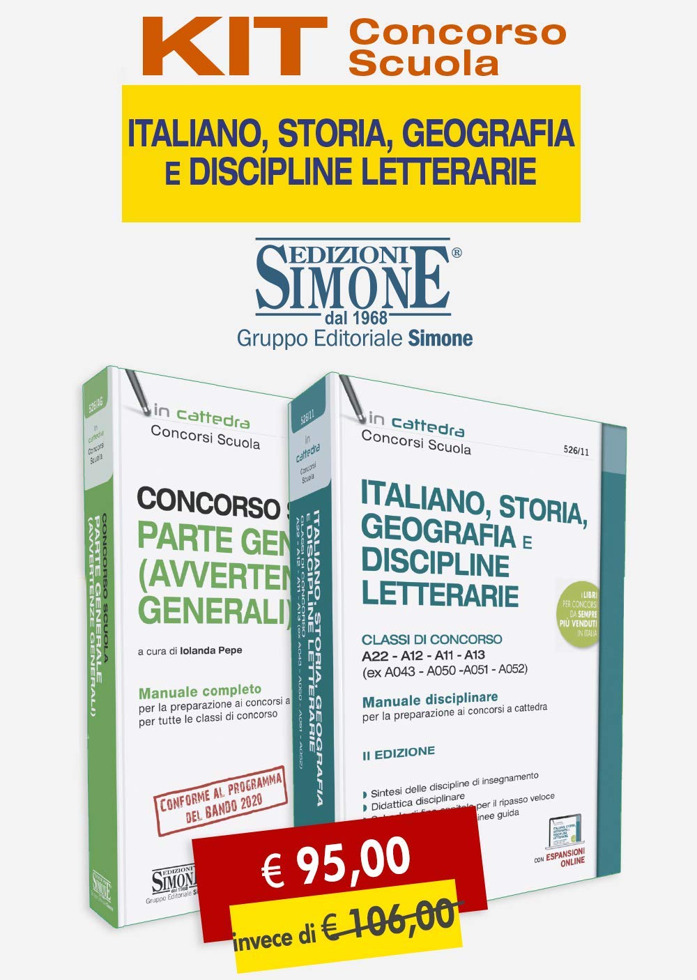 Kit concorso scuola. Italiano, storia, geografia e discipline letterarie. Manuale disciplinare + Avvertenze generali. Classe di concorso ... Con espansioni online (Concorsi nella scuola) Education & Training