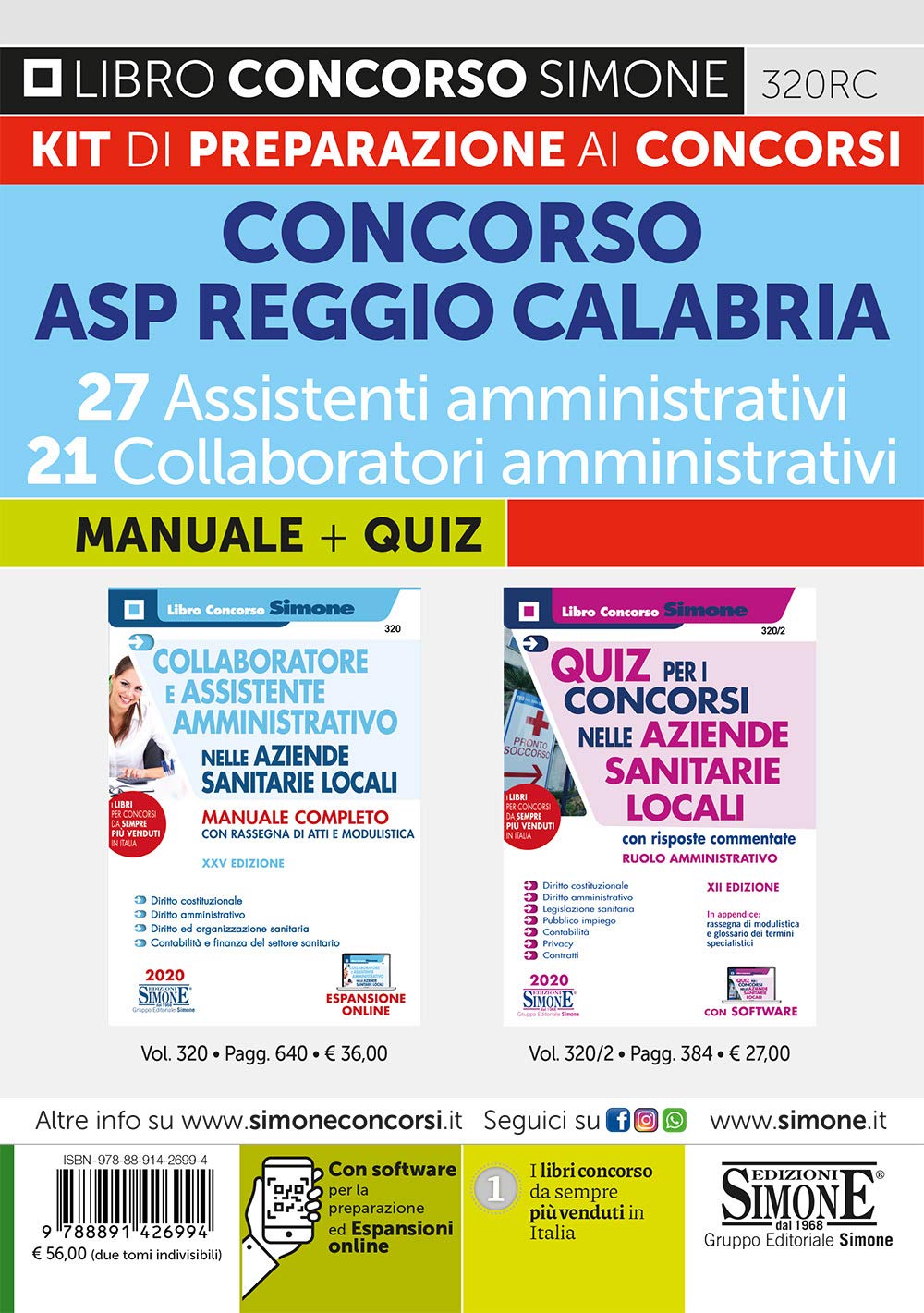 Concorso ASP Reggio Calabria 27 assistenti amministrativi 21 Collaboratori Amministrativi. Kit di preparazione ai concorsi. Manuale Completo + Quiz con risposte commentate (Concorsi e abilitazioni) Medicine