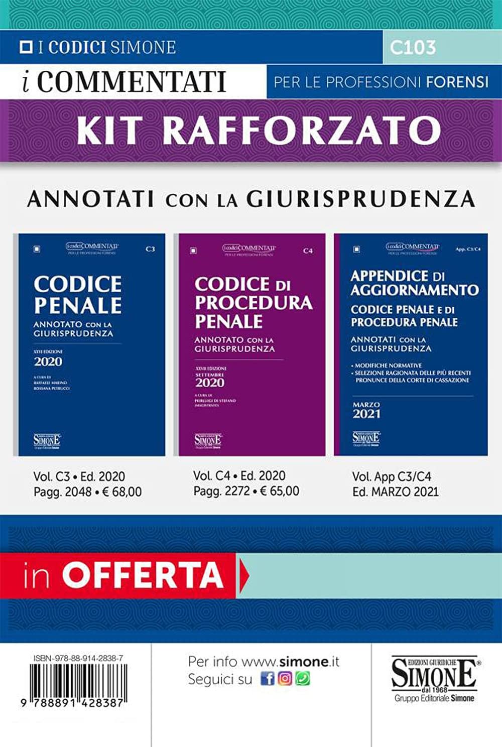 Kit orale rafforzato: Codice penale-Codice procedura penale-Appendice di Aggiornamento Marzo 2021. Annotati con la giurisprudenza (I codici commentati) Law