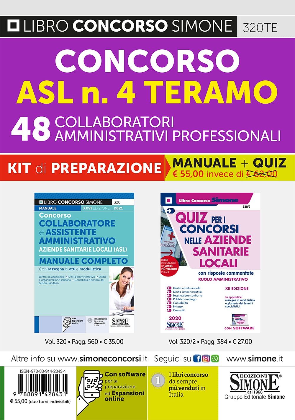 Concorso ASL n. 4 Teramo. 48 collaboratori amministrativi professionali. Kit di preparazione. Manuale + Quiz (Concorsi e abilitazioni) Medicine