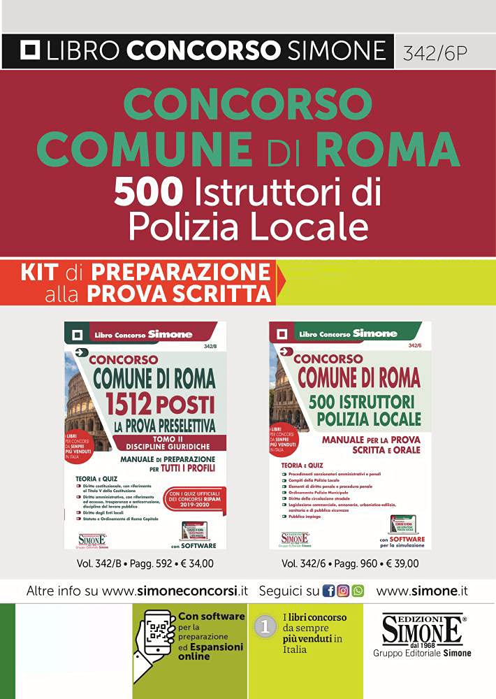 Comune di Roma 500 Istruttori di Polizia locale. Kit di preparazione alla prova scritta. Manuali di teoria e Quiz. Con software di simulazione (Concorsi e abilitazioni) Social Sciences