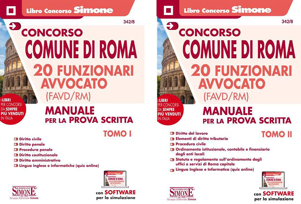 Concorso Comune di Roma 20 funzionari avvocato (FAVD/RM). Con software di simulazione (Concorsi e abilitazioni) Law
