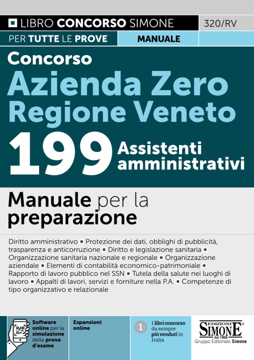 Concorso Azienda Zero Regione Veneto. 199 assistenti amministrativi book