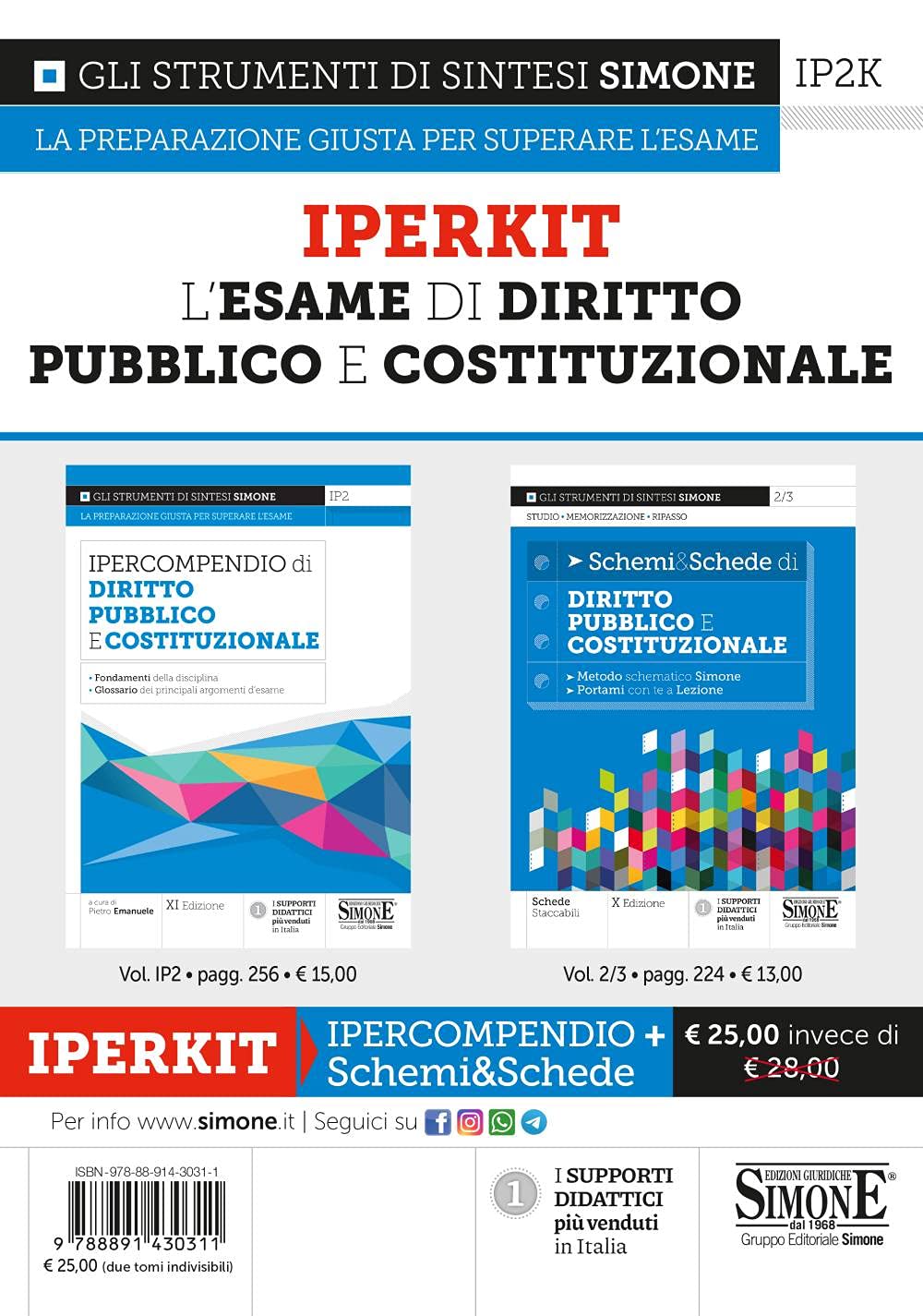 Iperkit esame di diritto pubblico e costituzionale: Ipercompendio diritto pubblico e costituzionale-Schemi & schede di diritto pubblico e costituzionale Law