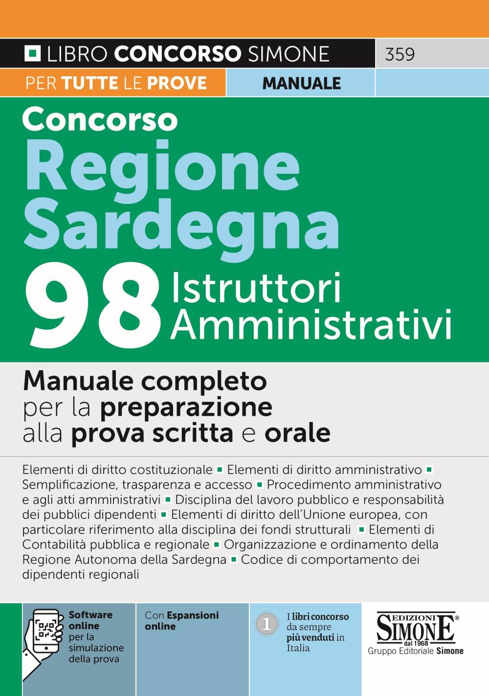 Concorso Regione Sardegna 98 Istruttori Amministrativi book
