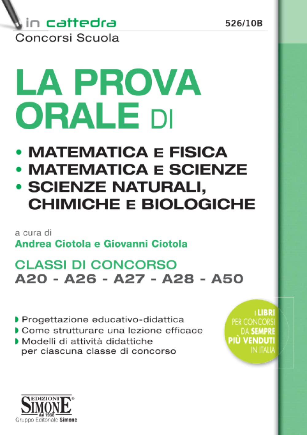 La Prova Orale di Matematica e Fisica - Matematica e Scienze - Scienze naturali, chimiche e biologiche book