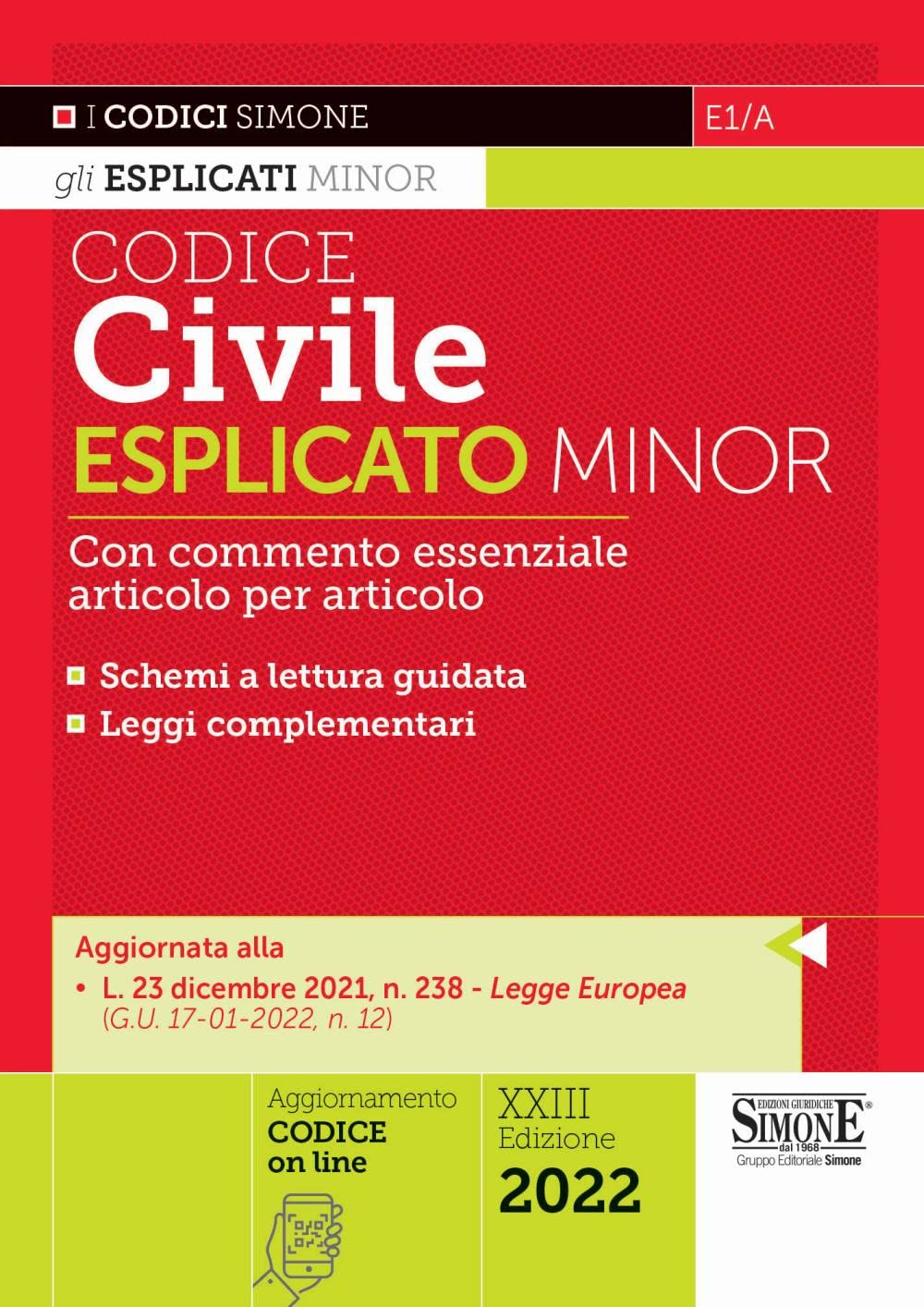 Codice civile esplicato. Con commento essenziale articolo per articolo e schemi a lettura guidata. Leggi complementari book