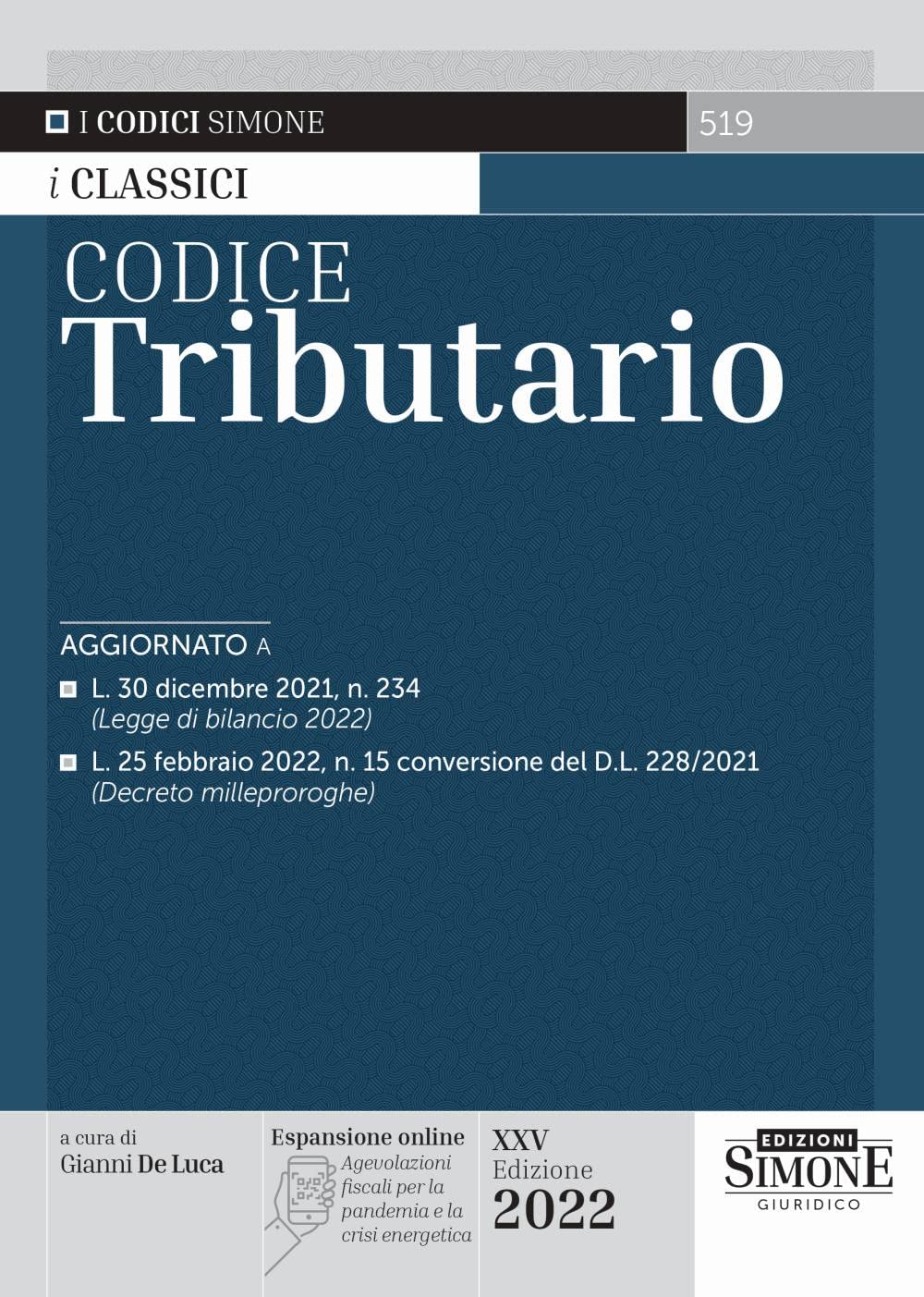 Product Image: Codice tributario. Con espansione online (I Codici Simone)