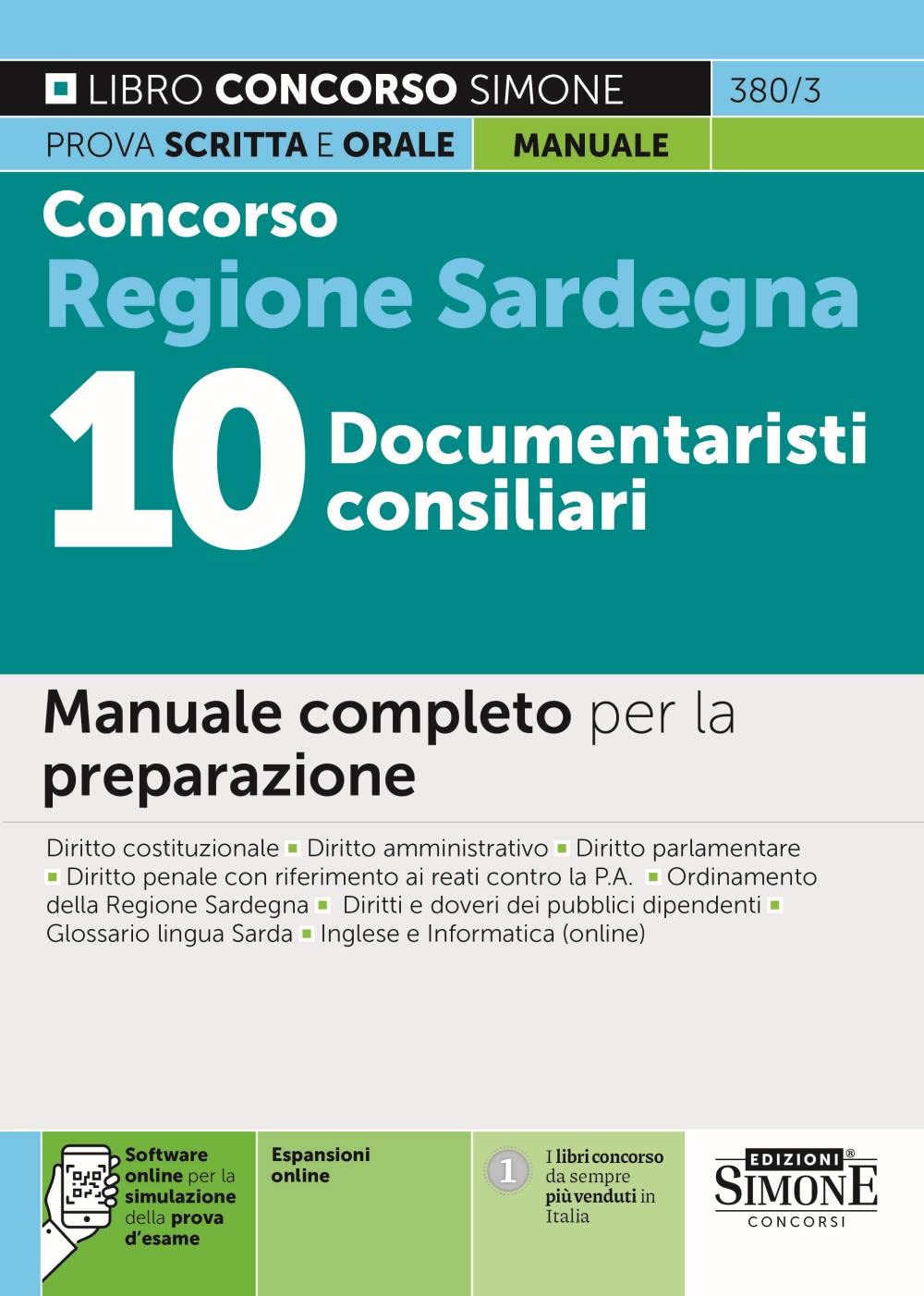 Concorso Regione Sardegna 10 Documentaristi consiliari - Manuale completo per la preparazione book