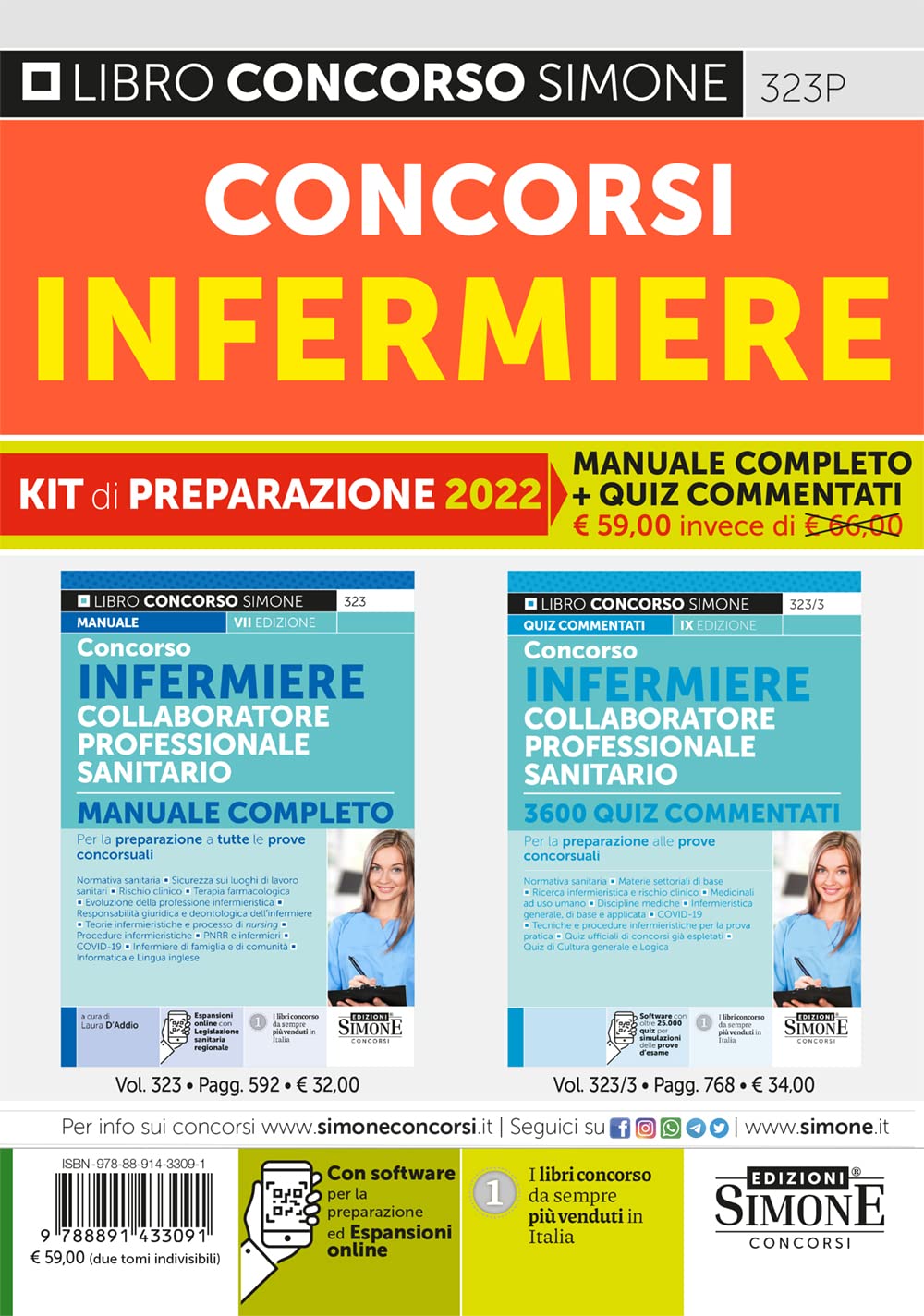 Concorsi infermiere. Kit di preparazione. Manuale completo + quiz. Con espansione online. Con software di simulazione (Il libro concorso) Medicine