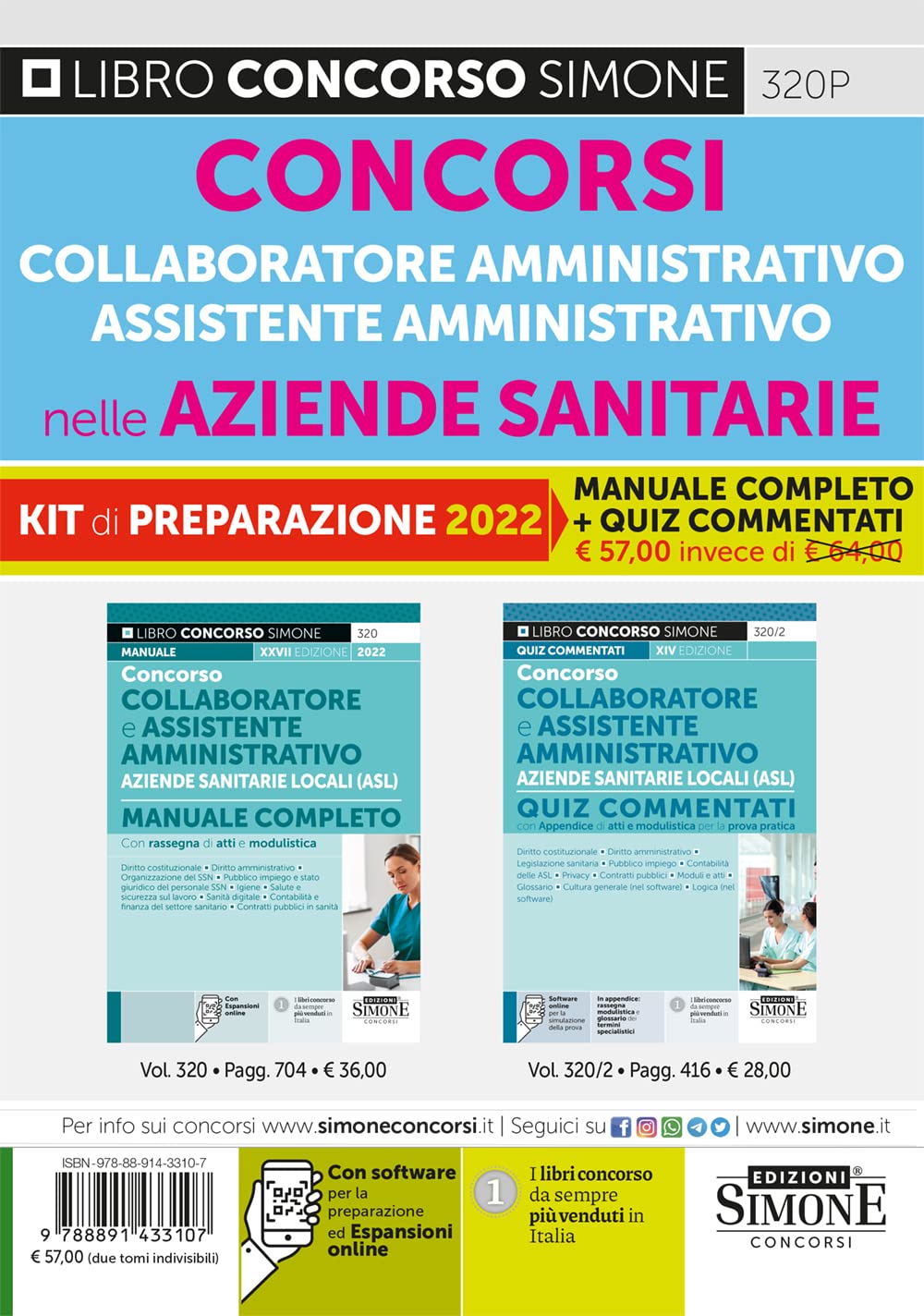 Concorsi collaboratore amministrativo e assistente amministrativo nelle aziende sanitarie. Kit di preparazione. Manuale completo + quiz commentati. ... software di simulazione (Il libro concorso) Medicine