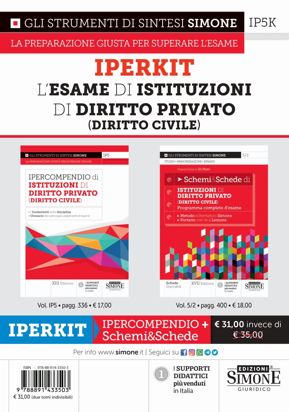 L'esame di istituzioni di diritto privato (diritto civile). Iperkit: Ipercompendio di istituzioni di diritto privato (diritto civile)-Schemi & schede di istituzioni di diritto privato (diritto civile) Law