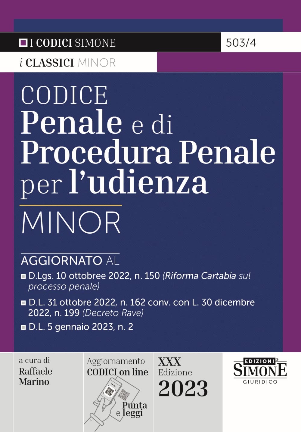 Codice penale e di procedura penale per l'udienza. Ediz. minor (I Codici Simone) Law