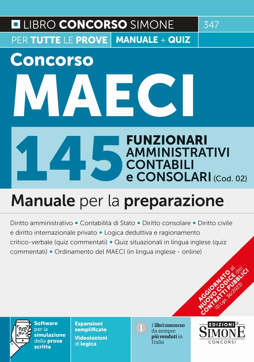 Concorso MAECI 2023 145 Funzionari Amministrativi Contabili e Consolari (Cod. 02) - Manuale per la preparazione book