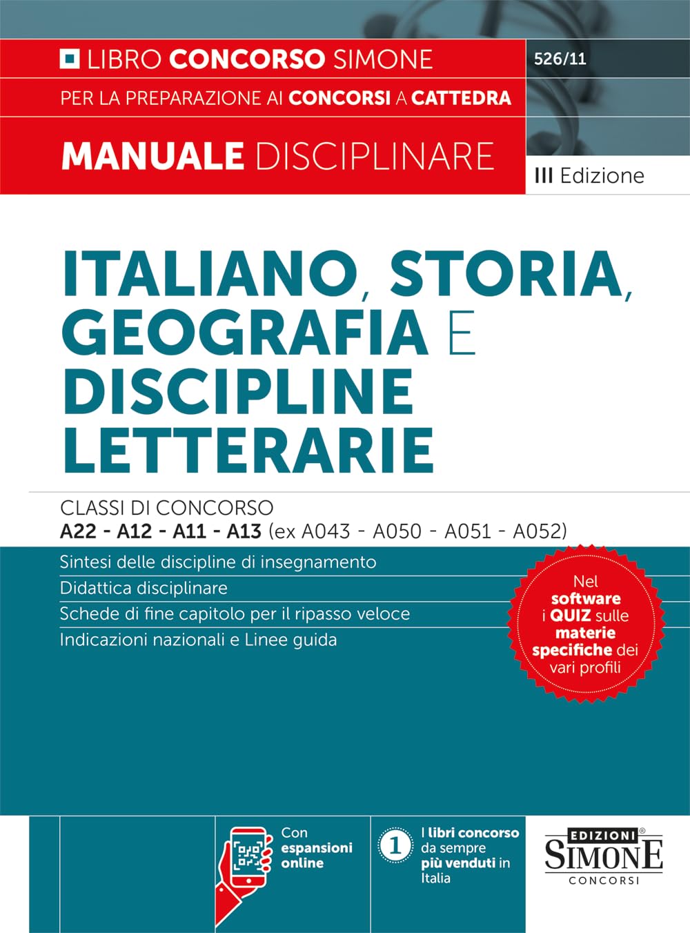 Italiano, storia, geografia e discipline letterarie. Classi di concorso A22-A12-A11-A13 (ex A043-A050-A051-A052). Manuale disciplinare per la ... Con espansioni online (Concorsi nella scuola) Education & Training
