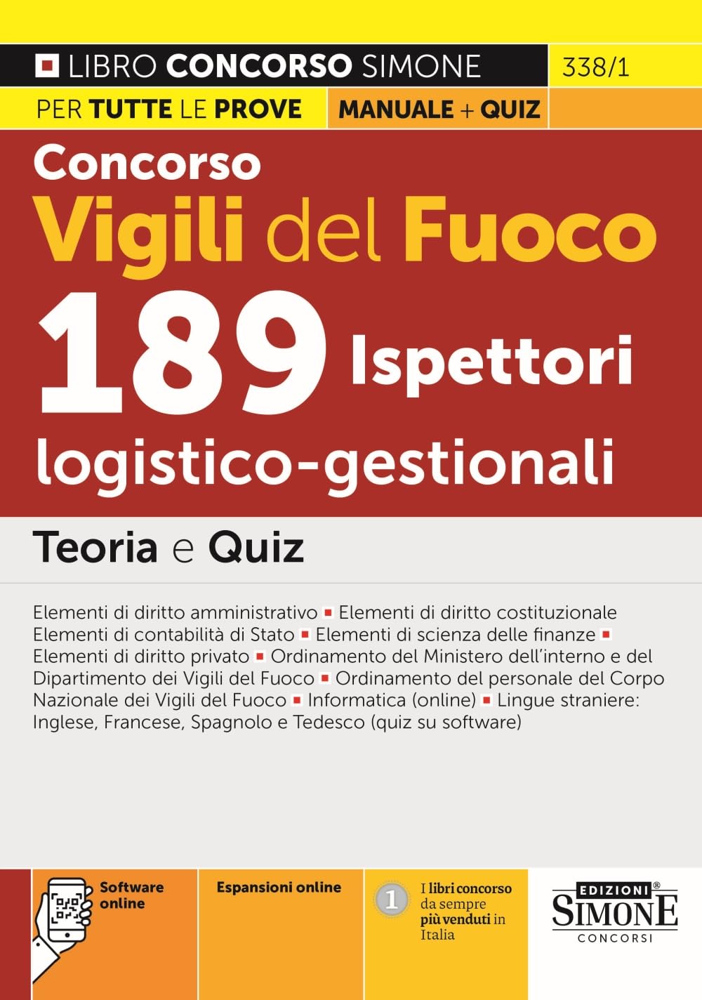 Concorso Vigili del Fuoco 189 Ispettori Logico-gestionali – Teoria e Quiz book