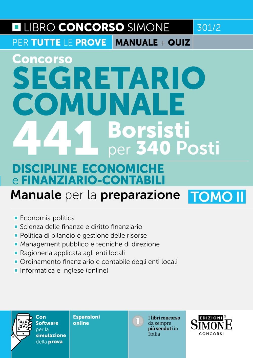 Concorso Segretario Comunale - 441 Borsisti per 340 Posti - Discipline Economiche e Finanziario-Contabili - Manuale per la preparazione - TOMO II book