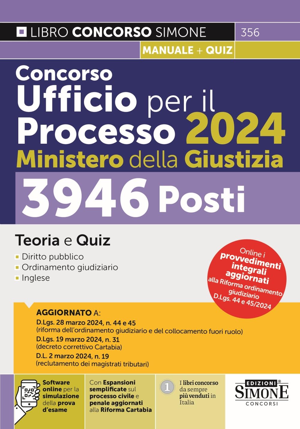 Concorso Ufficio per il Processo 2024 - 3946 Posti - Ministero della Giustizia - Teoria e quiz (Concorsi e abilitazioni) Business, Finance & Career