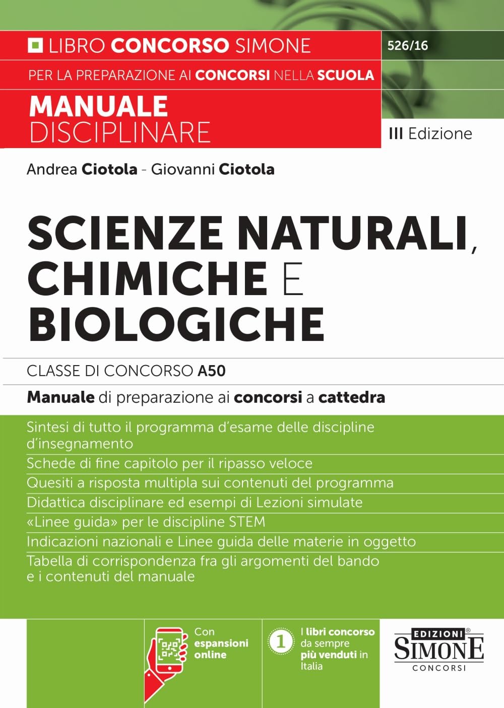 Scienze naturali, chimiche e biologiche. Classe di concorso A50. Manuale di preparazione ai concorsi a cattedra book