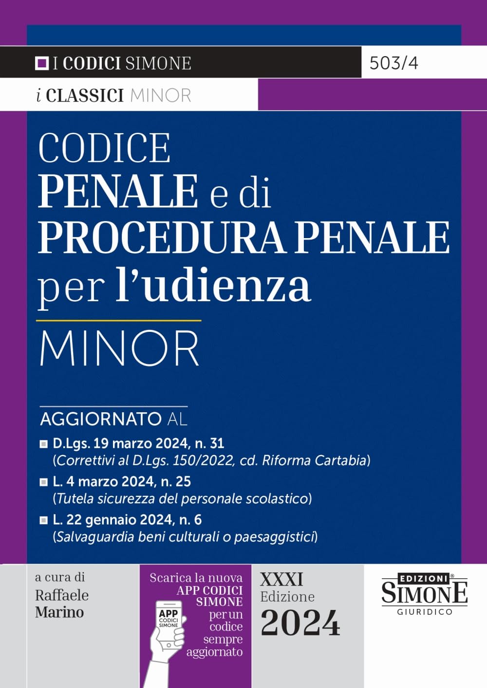 Codice penale e di procedura penale per l'udienza. Ediz. minor book
