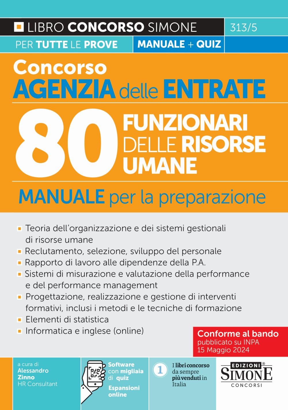 Concorso Agenzia delle Entrate 80 Funzionari delle Risorse Umane - Manuale per la preparazione Business, Finance & Career