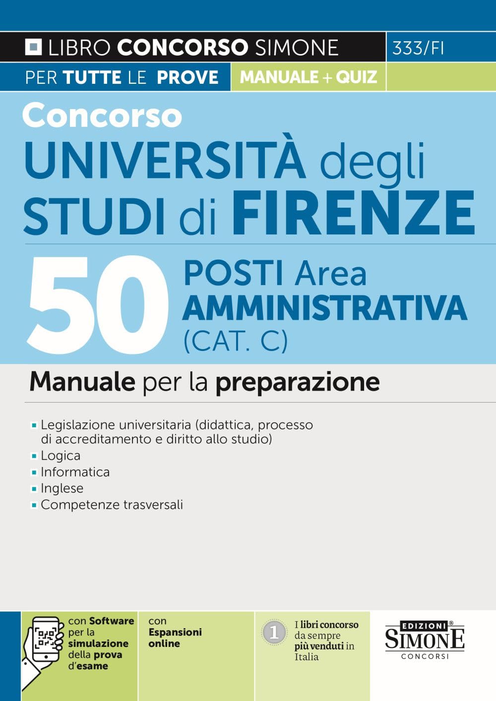 Concorso Università degli Studi di Firenze 50 Posti Area Amministrativa (CAT. C) - Manuale per la preparazione book