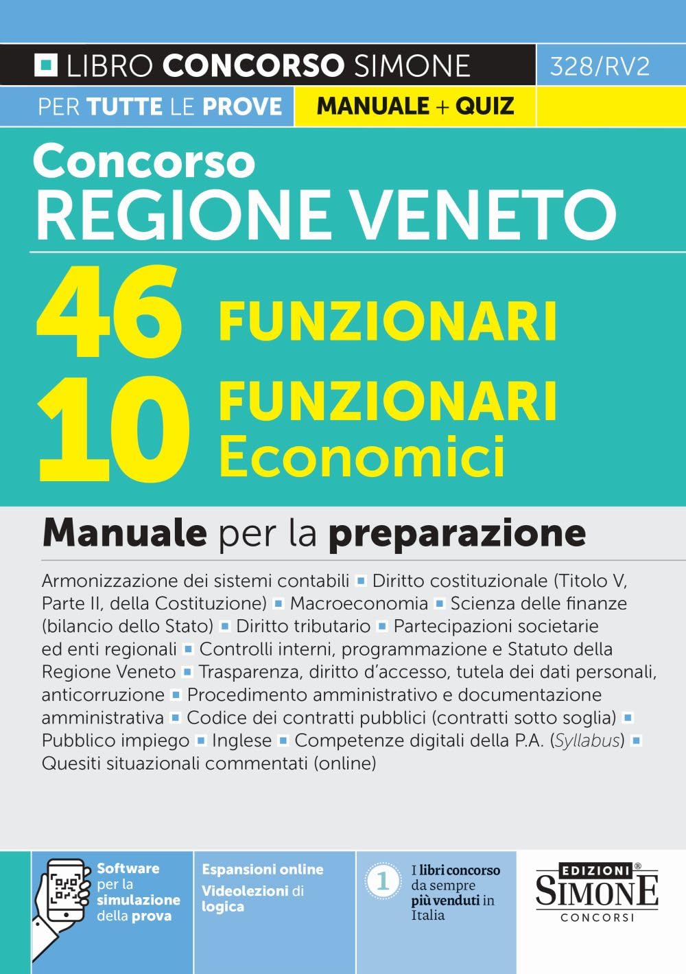Concorso Regione Veneto 46 Funzionari - 10 Funzionari Economici - Manuale per la preparazione book