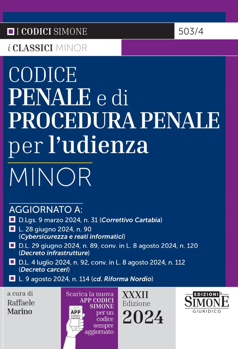 Codice penale e di procedura penale per l'udienza. Ediz. minor. Con AppCodiciSimone book