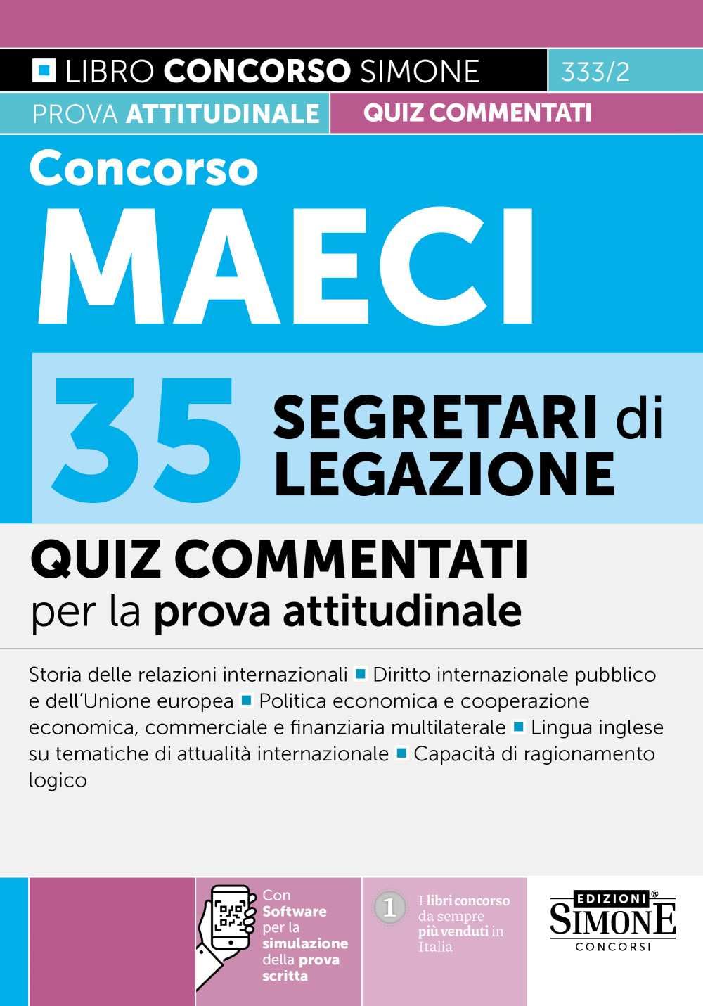 Concorso MAECI 35 Segretari di Legazione – Quiz commentati book