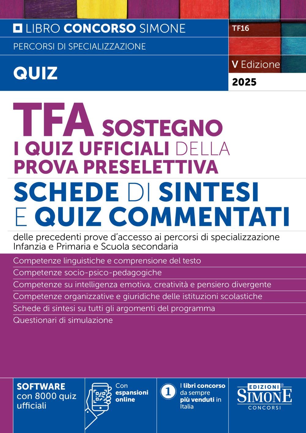 TFA Sostegno - I Quiz Ufficiali della Prova Preselettiva - Schede di Sintesi e Quiz Commentati book