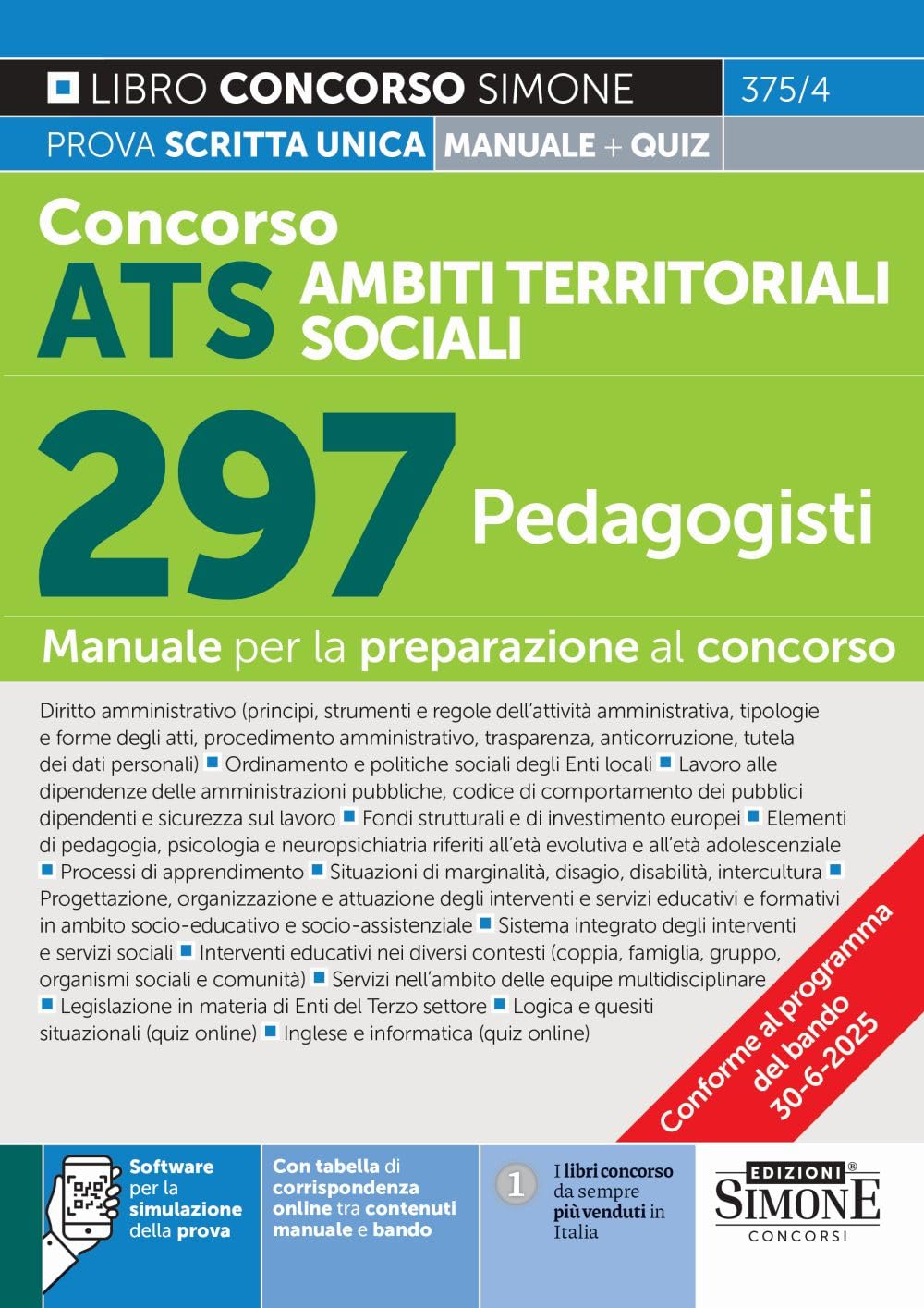 Concorso ATS Ambiti Territoriali Sociali - 297 Pedagogisti - Manuale per la preparazione al concorso book