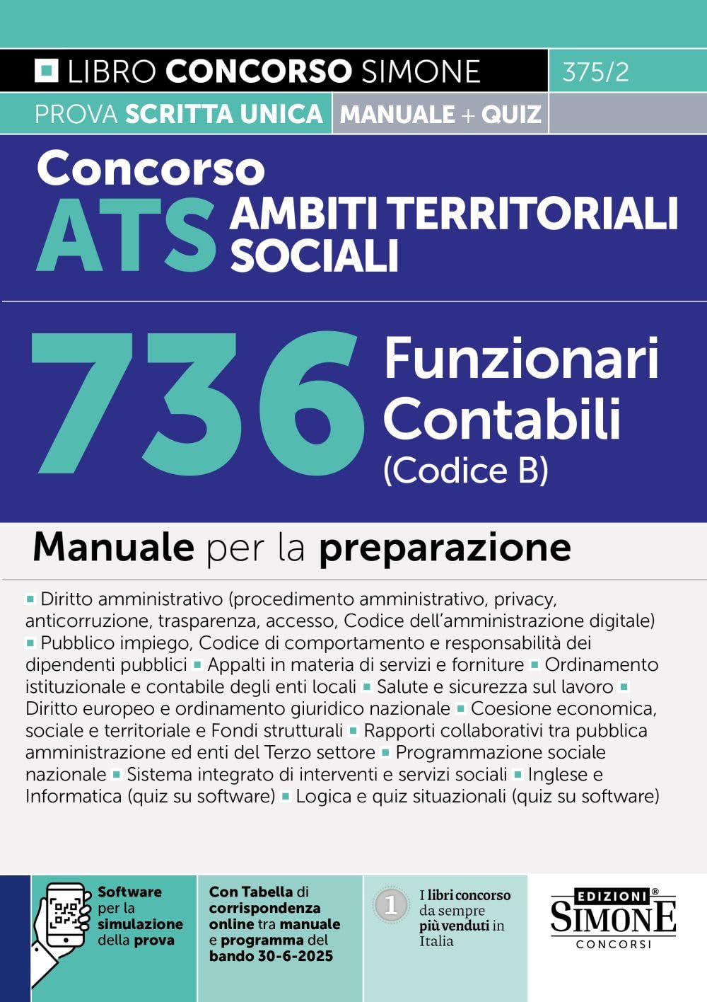 Concorso ATS Ambiti Territoriali Sociali - 736 Funzionari Contabili (Codice B) - Manuale per la preparazione book