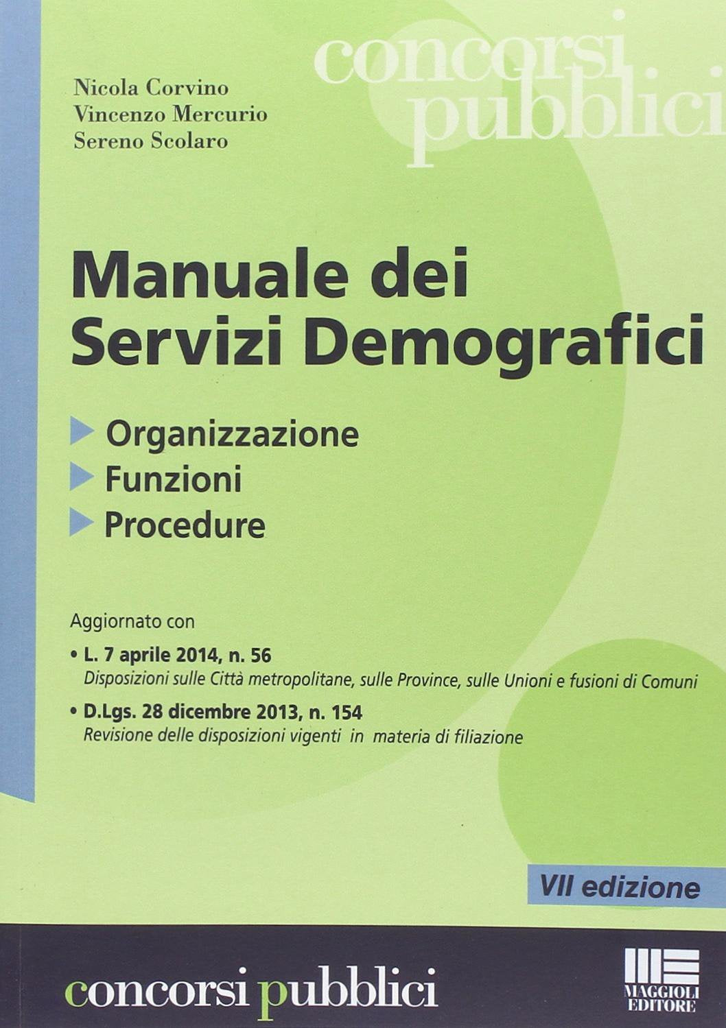 Manuale dei servizi demografici book