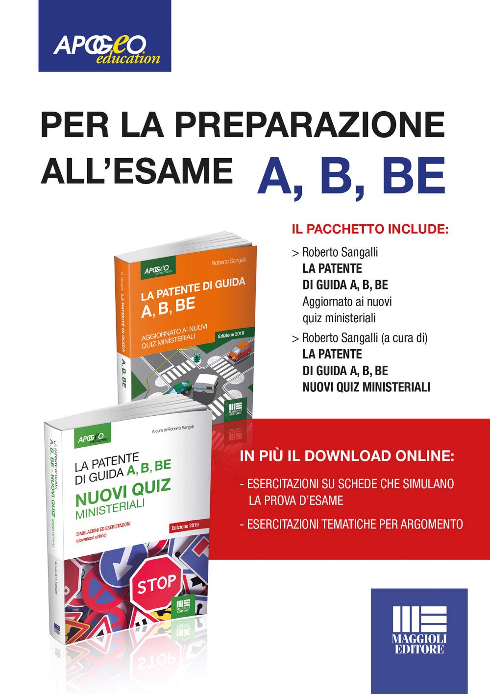 La patente di guida A, B, BE . Kit manuale + quiz. Con Contenuto digitale per download e accesso online Law