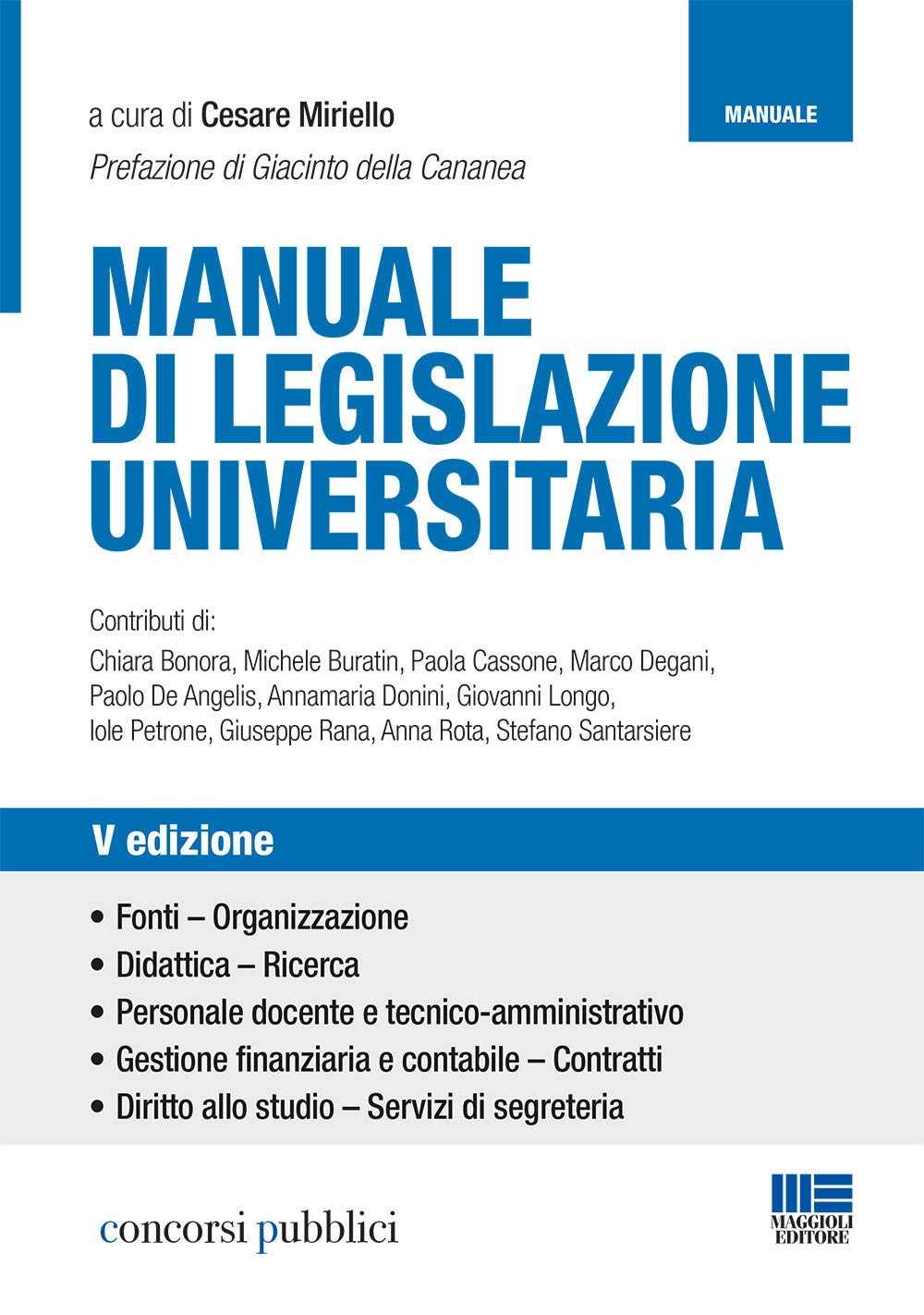 Manuale di legislazione universitaria book
