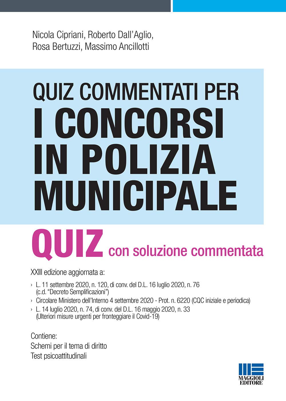 Quiz commentati per i concorsi in Polizia municipale (Concorsi pubblici) Social Sciences