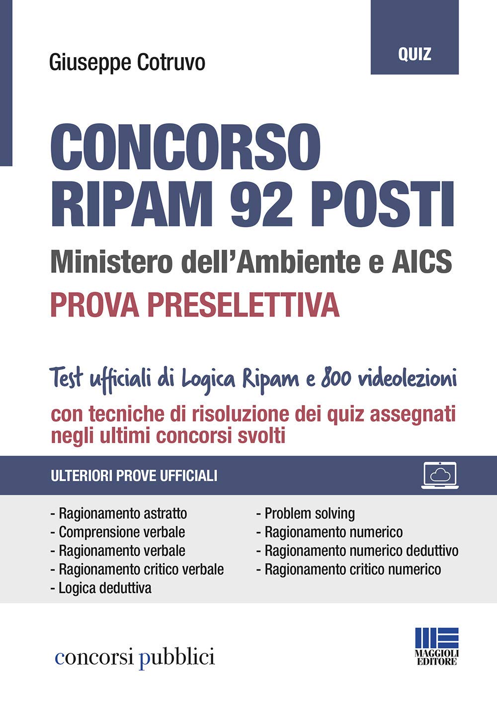Concorso RIPAM 92 posti. Ministero dell'Ambiente e AICS. Prova preselettiva. Con espansione online book