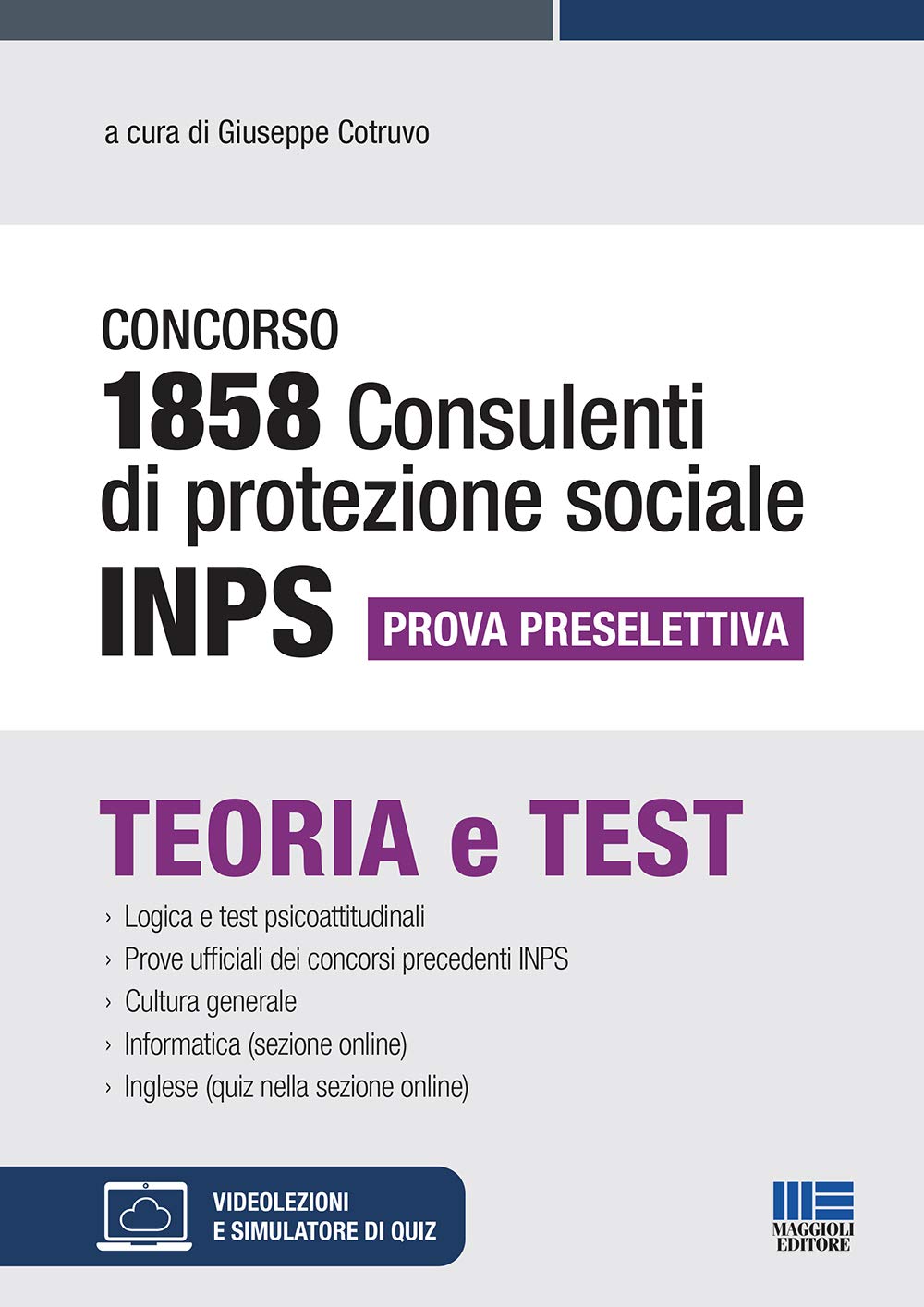 Concorso 1858 Consulenti di protezione sociale INPS - Prova preselettiva book