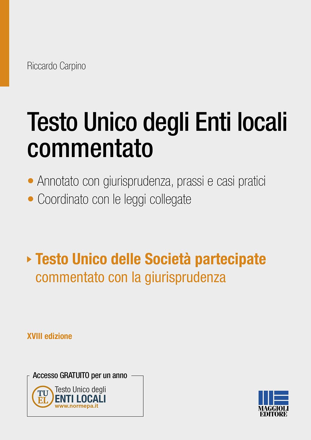 Testo unico degli Enti locali commentato book