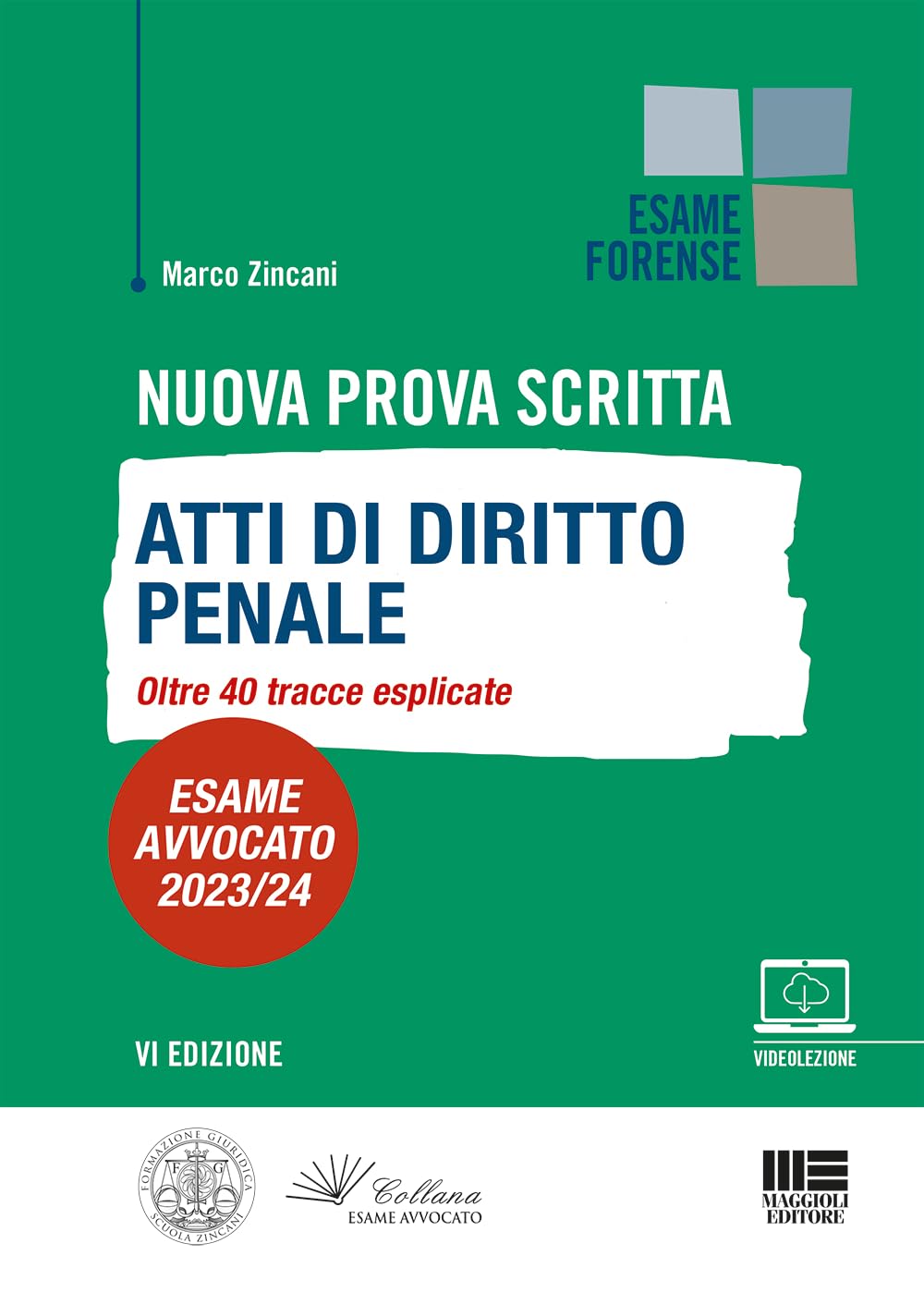 Nuova Prova Scritta - Atti di Diritto Penale Oltre 40 tracce esplicate (Esame forense) Law
