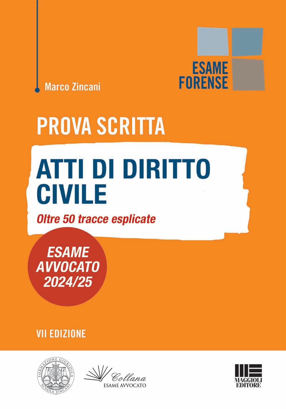 Prova Scritta - Atti di Diritto Civile oltre 50 tracce esplicate - Oltre 50 tracce esplicate - Esame Avvocato 2024/25 book