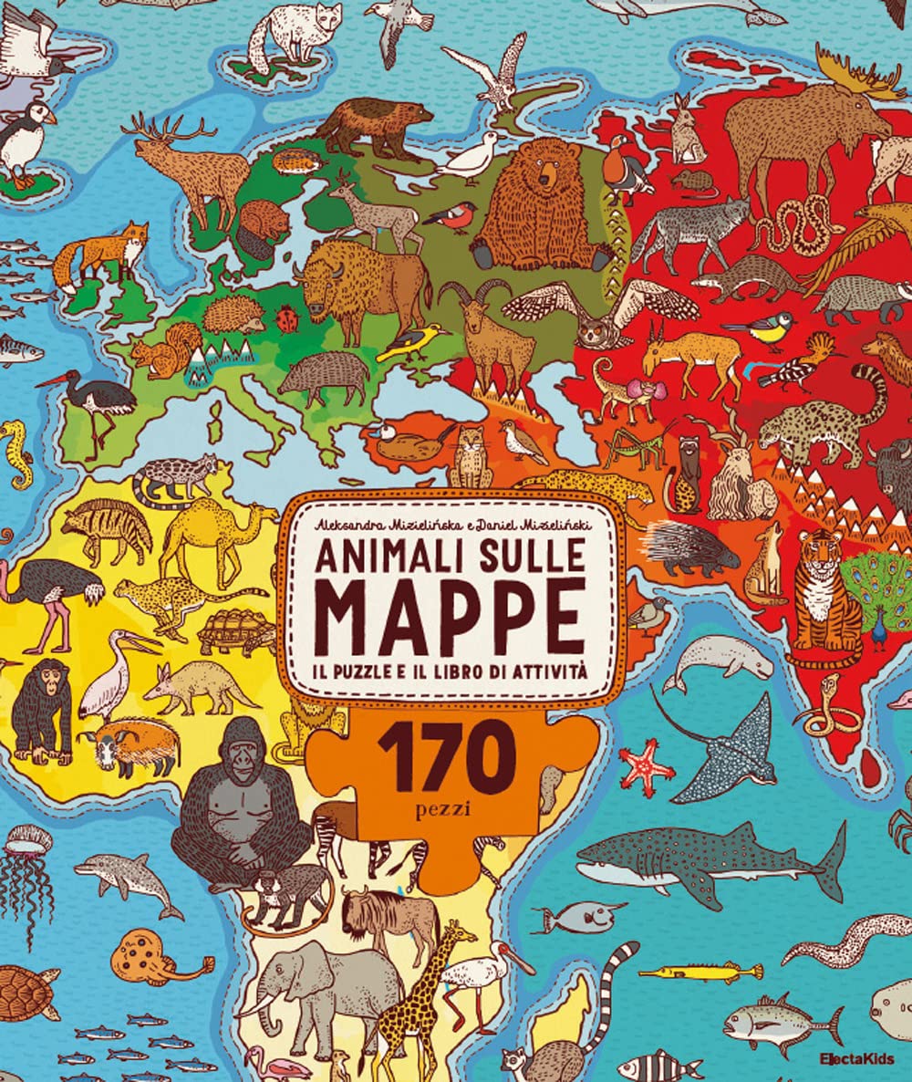 Animali sulle mappe. Il puzzle e il libro di attività. Con puzzle (Electa Kids) Tiptoi & Games