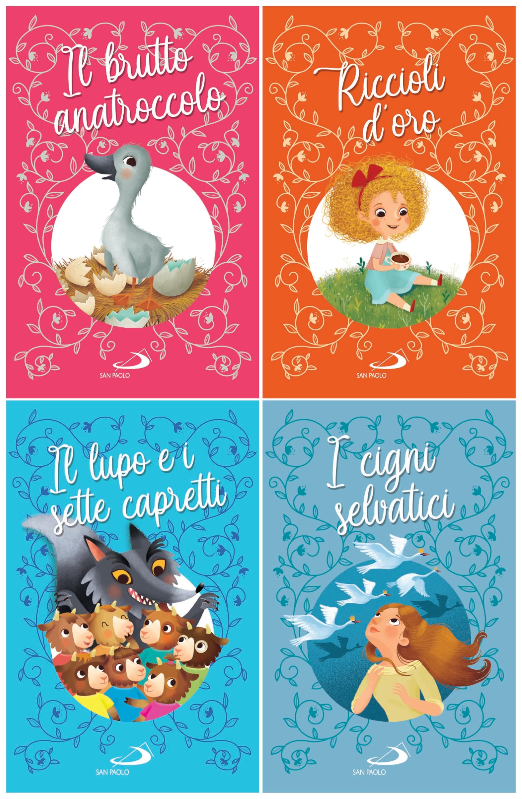 Il brutto anatroccolo-Riccioli d'oro-Il lupo e i sette capretti-I cigni selvatici. Ediz. a colori book