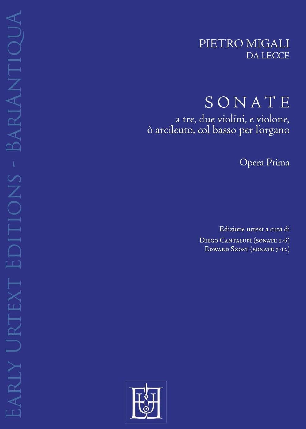 Pietro Migali, sonate a 3 op. I (Youcanprint Self-Publishing) Arts & Music