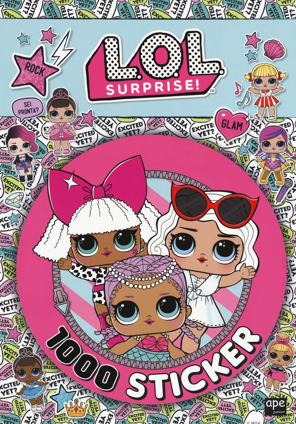 1000 sticker. L.O.L. Surprise! Con adesivi book
