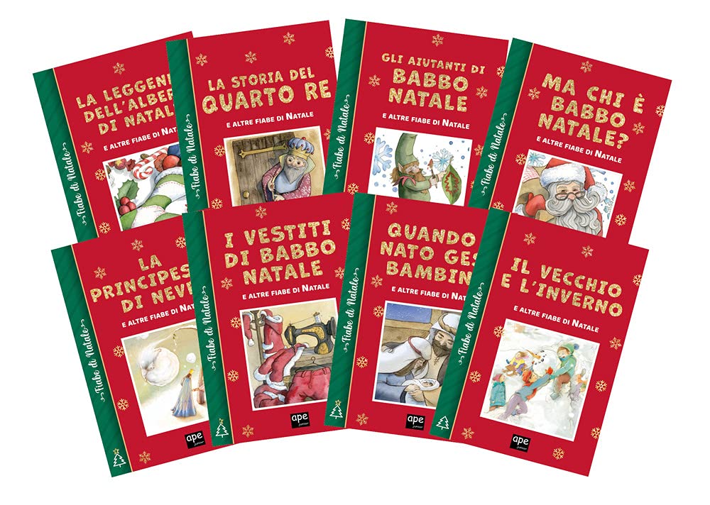 Fiabe di Natale. Una lettura a sorpresa tra 8 storie incantevoli che parlano di neve e Babbo Natale. Illustrazioni a colori. Età di lettura da 3 anni - 1 pezzo book