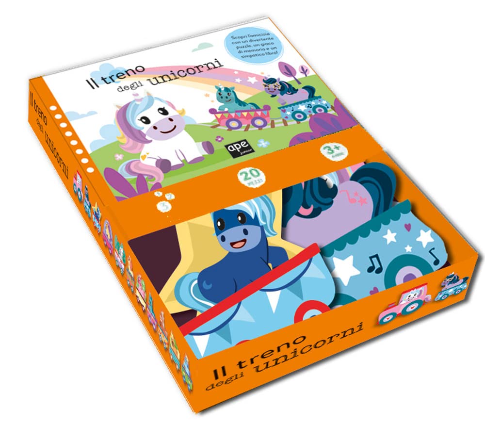 Il treno degli unicorni. Ediz. a colori. Con 20 puzzle. Con Gioco book